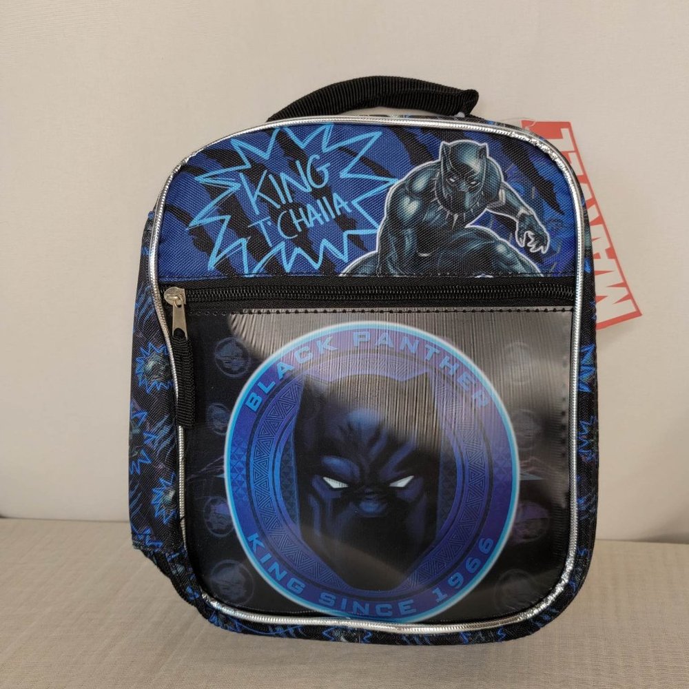 Marvel Kid's Black Panther Insulated Reusable Lunch Bag for Boys